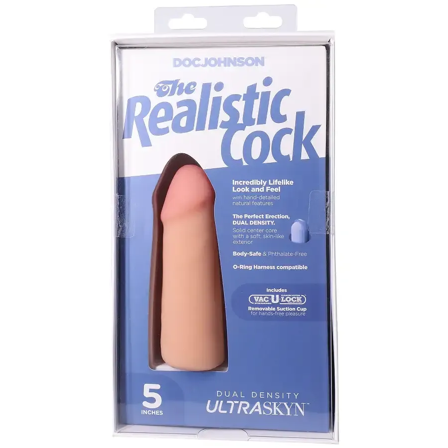 Фалоімітатор Doc Johnson The Realistic Cock ULTRASKYN - 5 Inch Vanilla Львів - фото 9