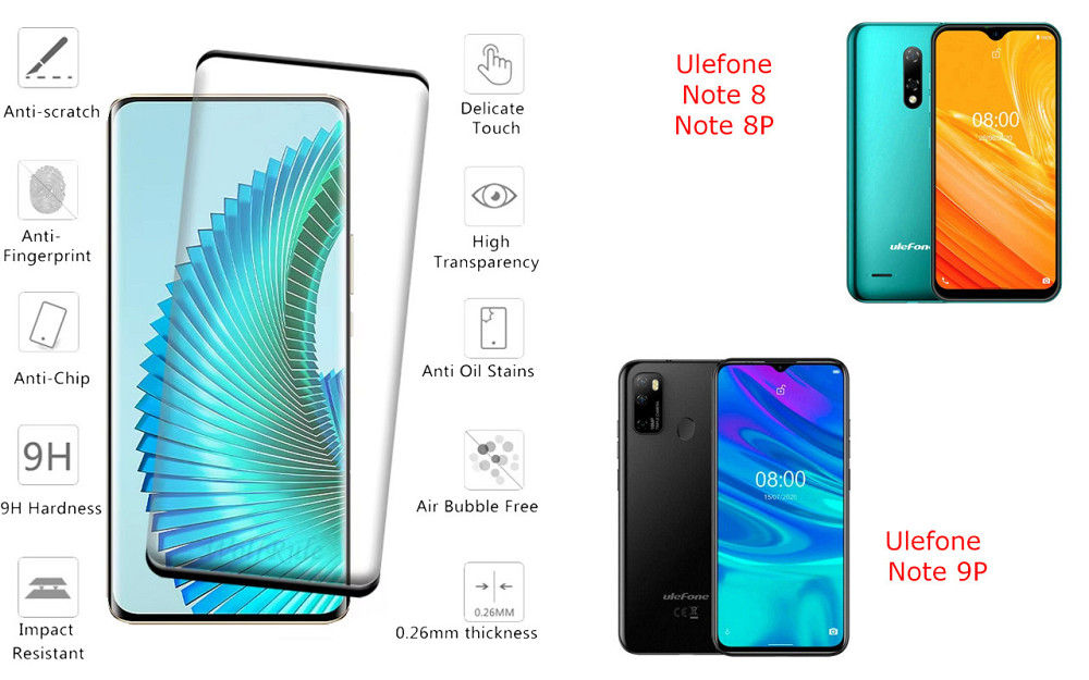 Захисне скло HyperGlass Pro для Ulefone Note 8, Note 8P, Note 9P – максимальна чутливість та захист Київ - фото 2