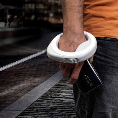 Повідок для собак WAUDOG R-leash світловідбиваюча стрічка XS-M до 40 кг 2.9 м білий (812715) Вінниця - фото 9