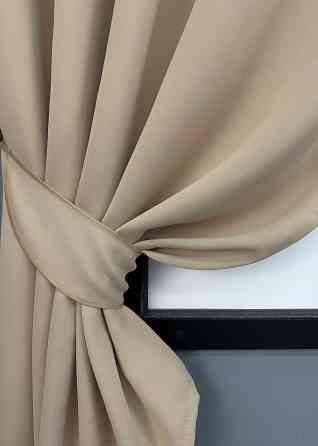 Комплект коротких штор VR-Textil Bagema Rvs № 1545ш Бежевий 130х170 см 2 шт (35-0229) Київ