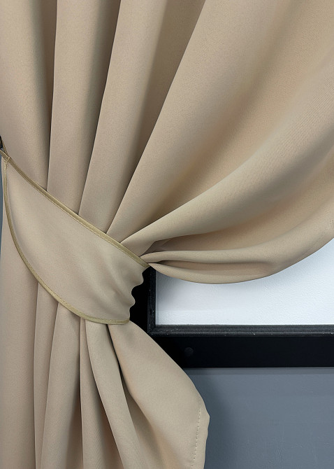 Комплект коротких штор VR-Textil Bagema Rvs № 1545ш Бежевий 130х170 см 2 шт (35-0229) Київ - фото 4