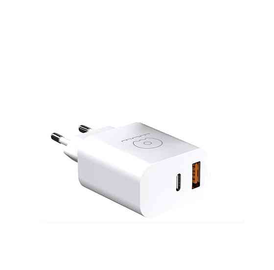 Мережевий зарядний пристрій WUW-C172 20W PD USB-C + USB QC3.0 18W white 6972573335381 Одеса