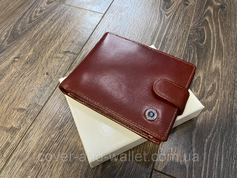 Солидный мужской кошелек коричневого цвета из гладкой кожи Boston B5 Киев - изображение 1