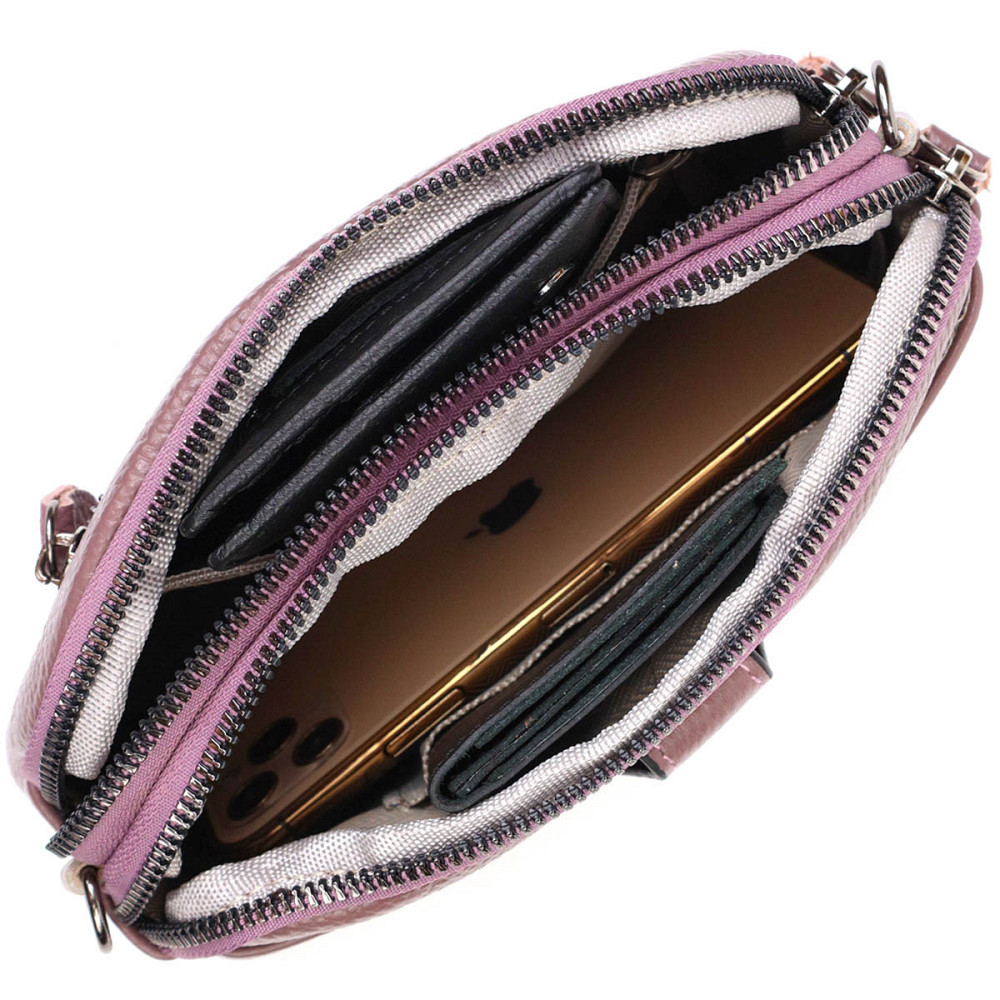 Замечательная сумка-клатч в стильном дизайне из натуральной кожи 22126 Vintage Пудровая Киев - изображение 7