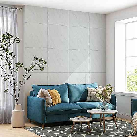 Декоративная ПВХ плита 600х600х3мм Белый мрамор (S) SW-00001620 Киев