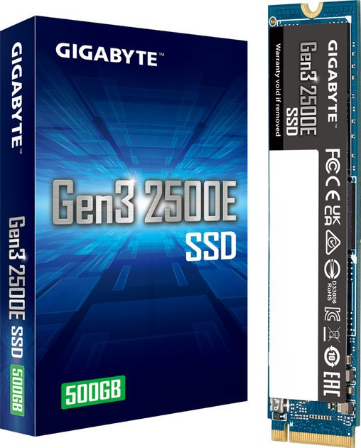 Накопичувач SSD 500 GB Gigabyte Gen3 2500E M.2 PCIe NVMe 3.0 x4 3D TLC (G325E500G) ( 22101 ) Харьков - изображение 1