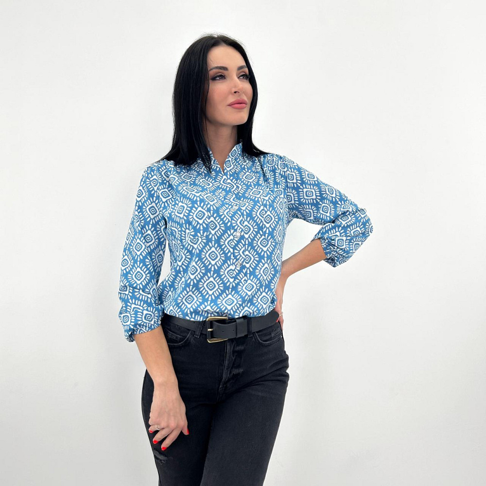 Жіноча блузка з принтом "Marocco" оптом | Норма і батал | Розпродаж моделі Київ - фото 9