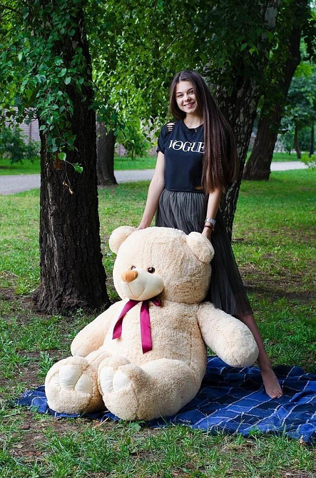 М'яка  іграшка подарунок на 8 березня плюшевий ведмедик Ветли 160 см Бежевий Тернопіль - фото 3