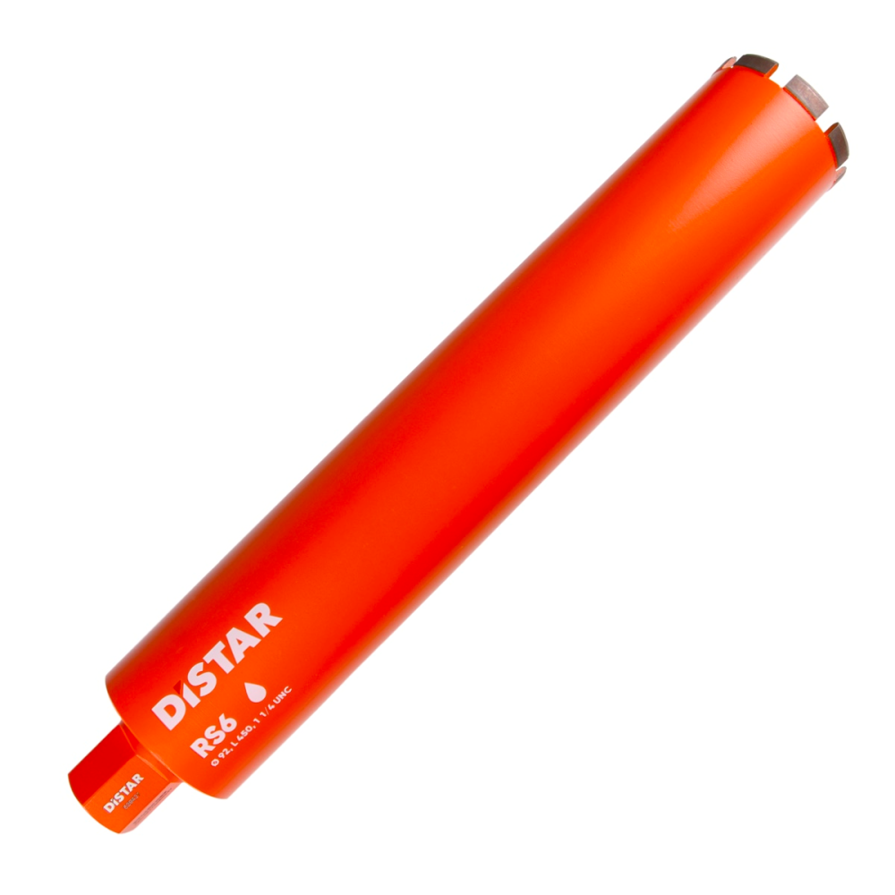 Качественное алмазное сверло Distar DDS-W 092X450X1 1/4 UNC RS6 : ∅ 92мм х 450мм, бетон армированный Киев - изображение 1