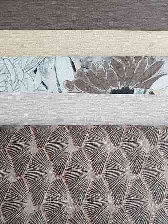 Шпалери вінілові Decoprint Breeze 0.53х10 м геометрія смужки віяло коричневі, золотисті на світло-коричневому Київ