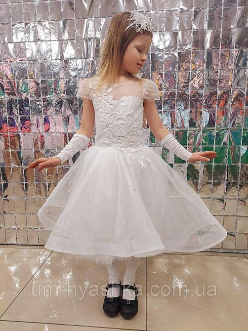 Детское нарядное платье удлиненное сзади Белое 116-134 Кривой Рог - изображение 7