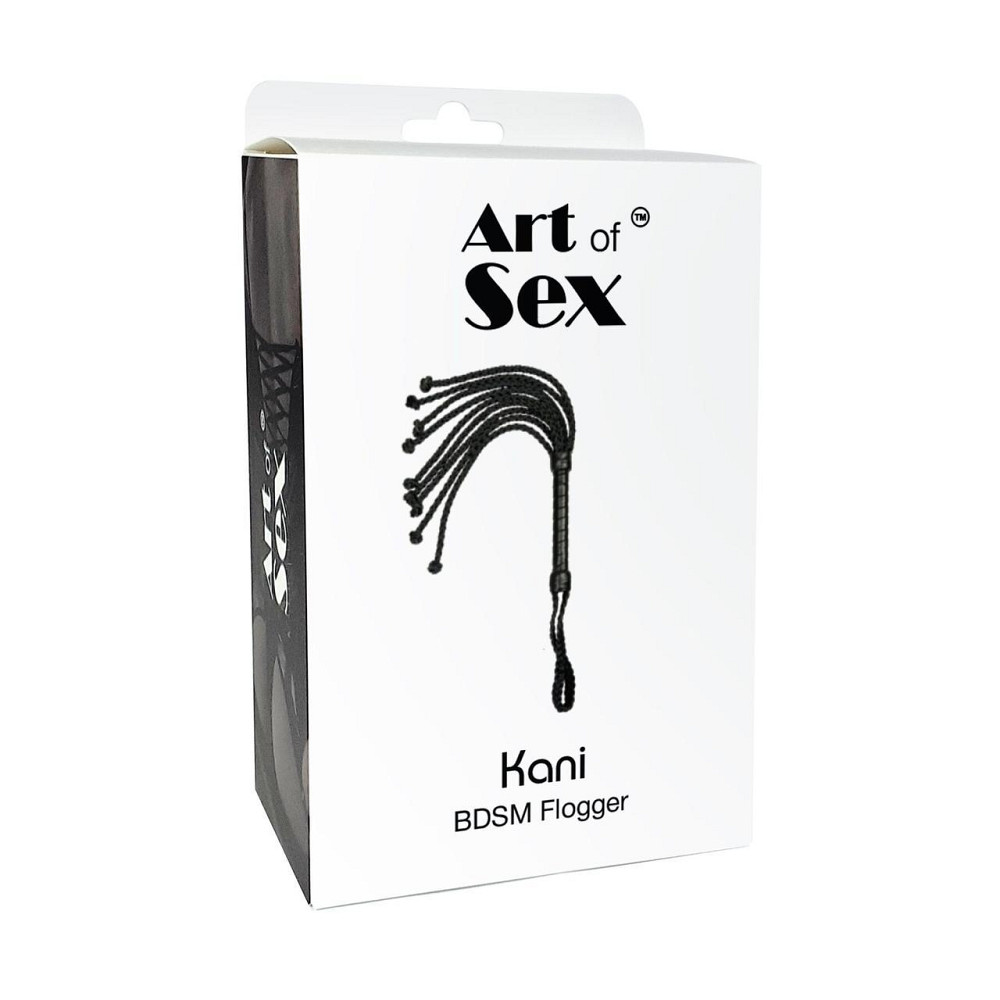 Ажурная плеть Кошка из экокожи Art of Sex - Kani, цвет черный Sex Aura Киев - изображение 4