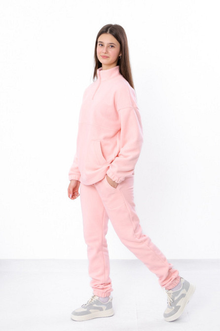 Костюм спортивный для девочки - подростка флис однотонный (светло-персиковый, бежевый) 164 Киев - изображение 1