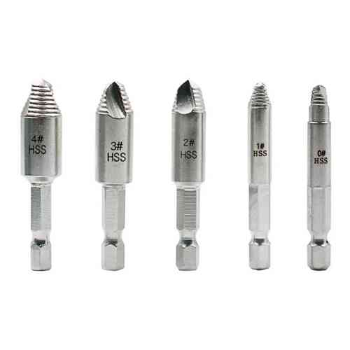 Набор экстракторов 5шт для извлечения обломков винтов, сталь HSS 4241 Винница