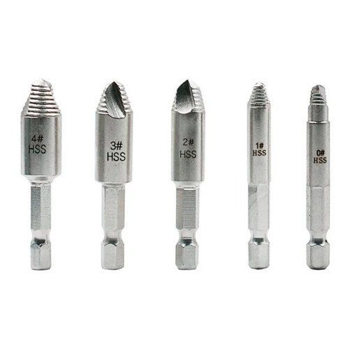 Набір екстракторів 5шт для вилучення уламків гвинтів, сталь HSS 4241 Вінниця - фото 2