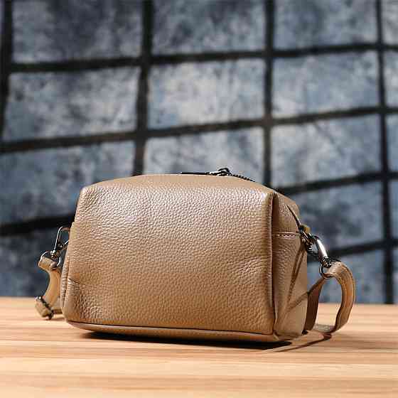 Компактна сумка для жінок з натуральної шкіри Vintage 22924 Бежевий Київ