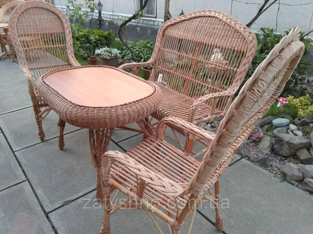 Садовая плетеная мебель с большим столом Киев - изображение 4