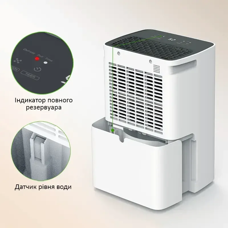Осушувач повітря Kito на фреоні R290 для дому. Побутовий вологопоглинач з продуктивністю 6 л/день Дніпро - фото 4