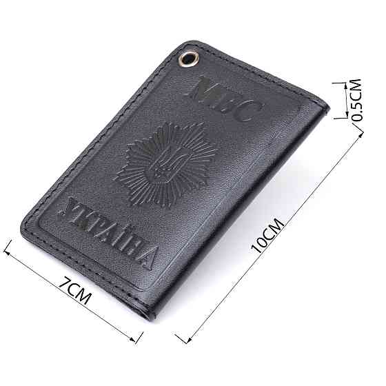 Компактная обложка на документы МВС Украины SHVIGEL 13980 Черная Киев