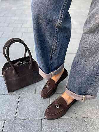 Mermaid Лофери жіночі Mermaid Б-1 шоколодні/чор.під (весна-осінь, замша натуральна) (6007) Коломия