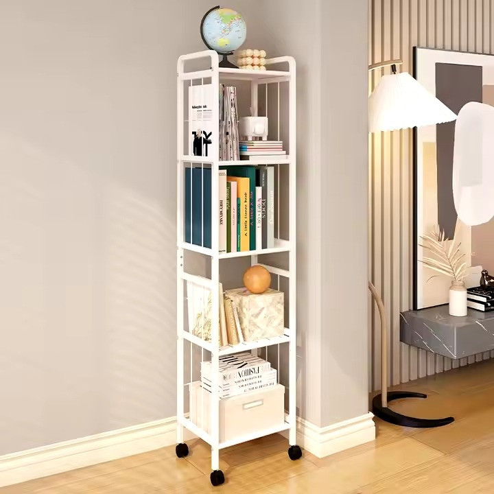 Стеллаж для кладовой,ванной комнаты,кухни полка напольная передвижная на колесах 5 ярусов 33х25х141 см Каменец-Подольский - изображение 2