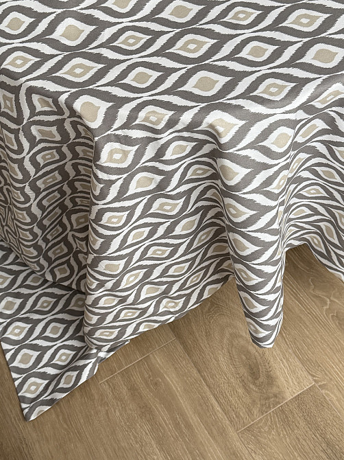 Ecotton Скатертина столова Ecotton DUCK 170х220 см водовідштовхувальна Абстракт сірий (27951/29 Коломыя - изображение 7