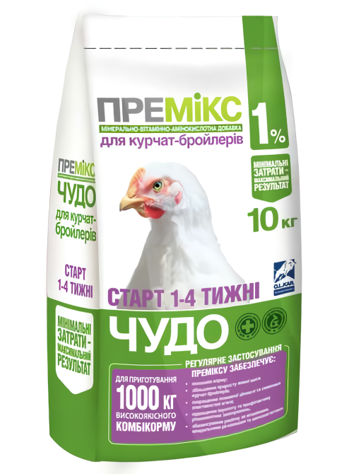 Премікс Чудо 1% для бройлерів 1-4 тижні, 10 кг O.L.KAR. Вінниця - фото 1