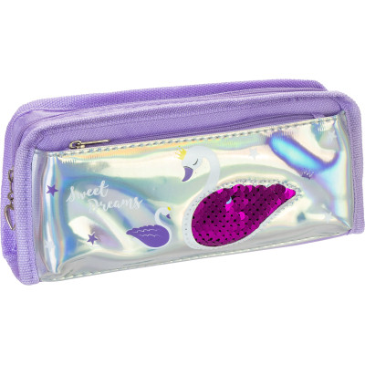 Пенал Cool For School голографічний з паєтками Sweet Dreams фіолетовий (CF86968) Вінниця - фото 1