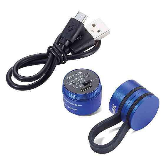 Ліхтарик спортивний Troika USB (3 режими) Синій Київ