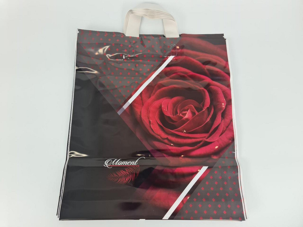 Пакет із петльовою ручкою середній щільний ламінований "Момент 1093" (40х45+3) 95 мк КВС (50 шт) Харків - фото 3