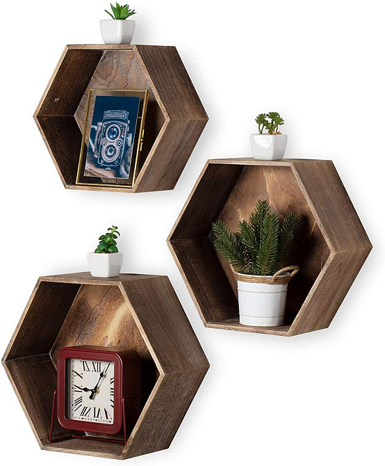 Набір настінних книжкових полиць "Алхімік" мокко Миколаїв - фото 5