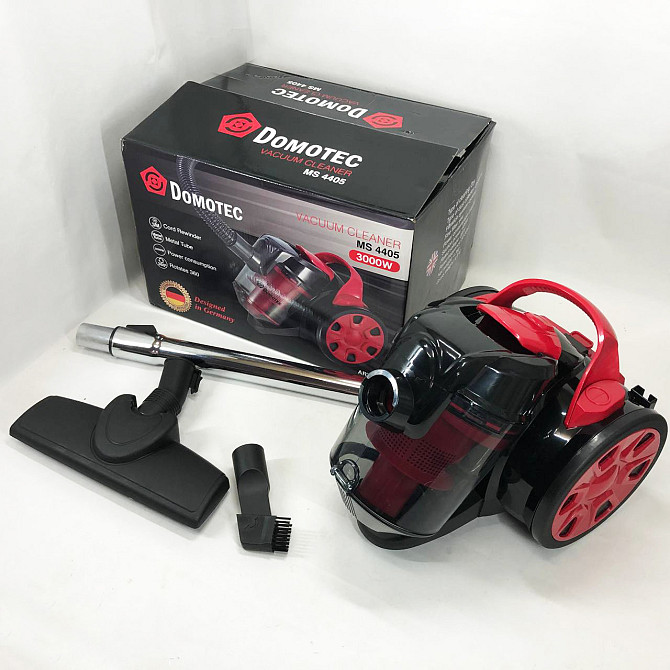 Мощный колбовый пылесос без мешка для пыли Domotec MS-4405 3000 Вт, Вакуумный пылесос с фильтром нера IB-46 Львов - изображение 3