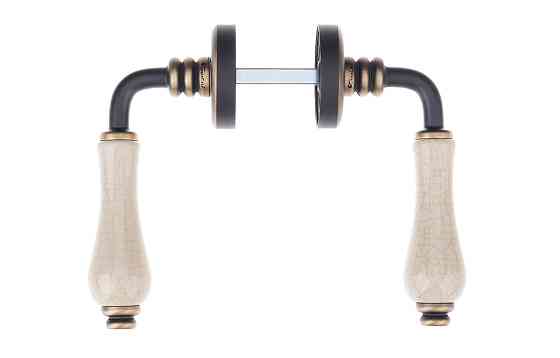 Ручка Linea Cali, модель DALIA бронза матовая/потреск. фарфор Киев