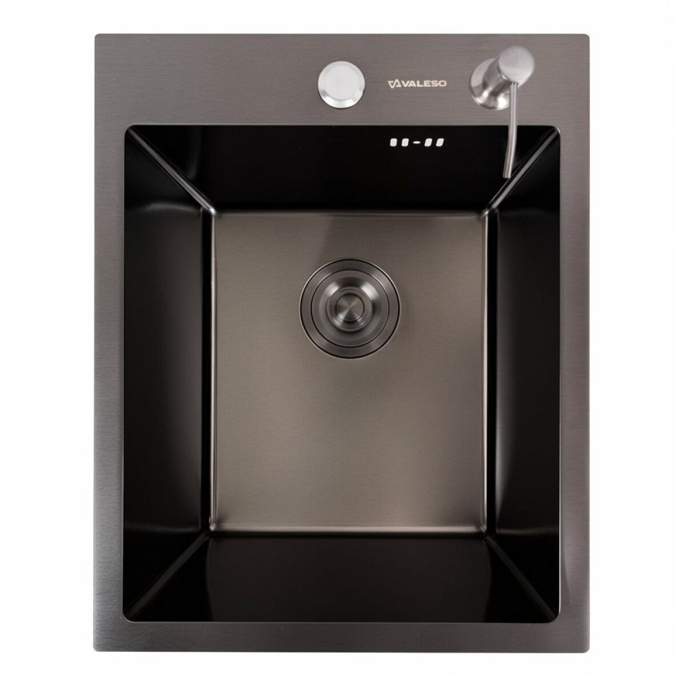 VALESO Кухонна мийка PVD чорна 40*50 VALESO Handmade (товщина 3,0/1,5) Коломия - фото 7