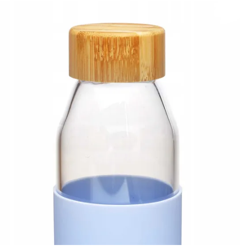 Пляшка 500мл з бамбуковою кришкою скло KAMILLE Житомир - фото 2