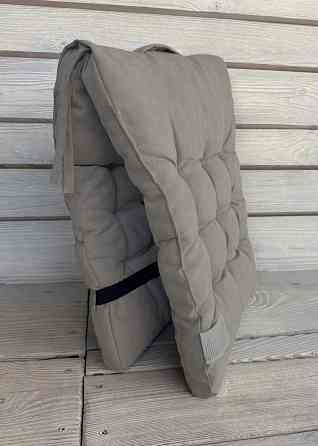 Подушка для стільців (40x120х7 см) подвійна Decorator Соро колір тауп 84-098 Київ