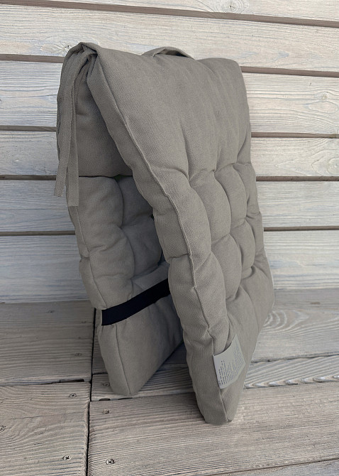 Подушка для стільців (40x120х7 см) подвійна Decorator Соро колір тауп 84-098 Київ - фото 4