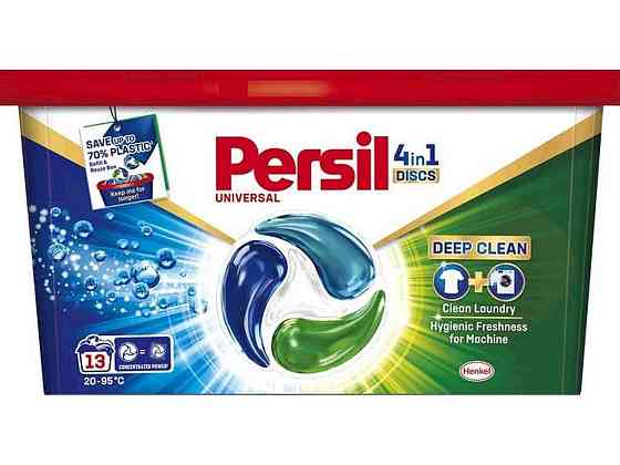 Капсулы для стирки Для белого 13шт 4in1 Discs Universal Deep Clean ТМ Persil Solmir Киев