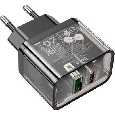 Зарядное устройство HOCO N34 Dazzling dual-port Black (6931474799166) Винница