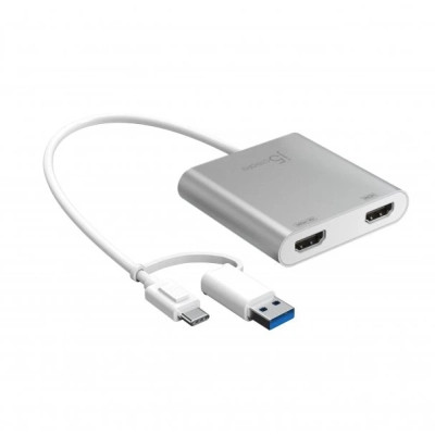 Адаптер USB-C/A to 2xHDMI F dual display J5create (JCA365-N) Винница - изображение 1