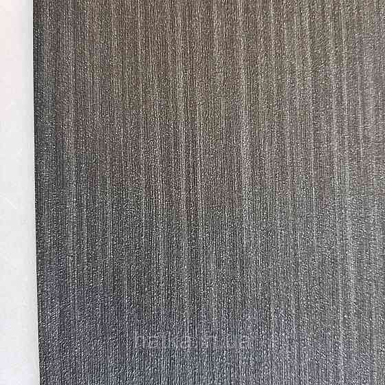 Шпалери метрові вінілові на флізелін дизайнерські Erismann Elle однотонні тонка смужка під тканину чорні Київ