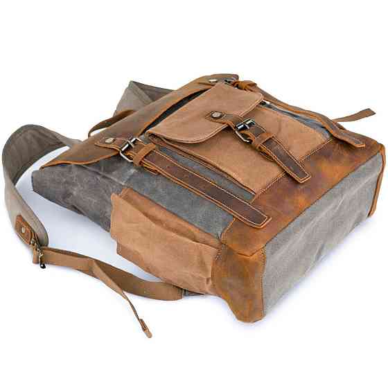 Рюкзак комбінований дорожній Vintage 20113 Сірий Київ