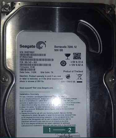 Жорсткий Диск: Seagate Barracuda 7200,12 500Gb. 7200RPN 16MB ST3500418AS Київ