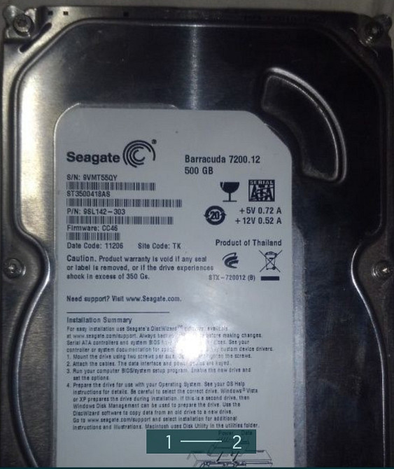 Жорсткий Диск: Seagate Barracuda 7200,12 500Gb. 7200RPN 16MB ST3500418AS Київ - фото 1