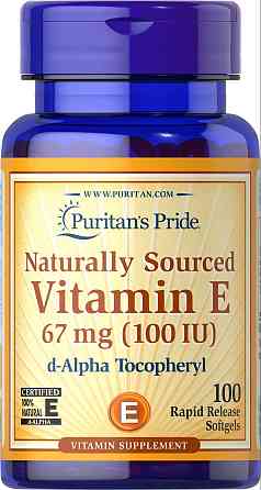 Витамин Е Puritan's Pride Vitamin E-100 I.U 100% Natural 100softgels Луцк