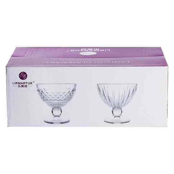 Стеклянные креманки на ножке, 6 штук для десертов Киев