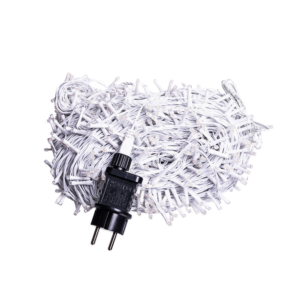 Гірлянда Різдвяна фея вулична 100 м 1000 LED білий провід Жовтий CF1000L100MWY Коломыя - изображение 2