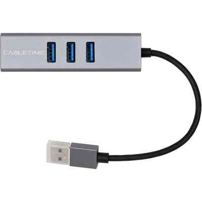 Концентратор Cabletime USB 3.0 to 3xUSB 3.0 + RJ45 0.15m (CA913374) Вінниця