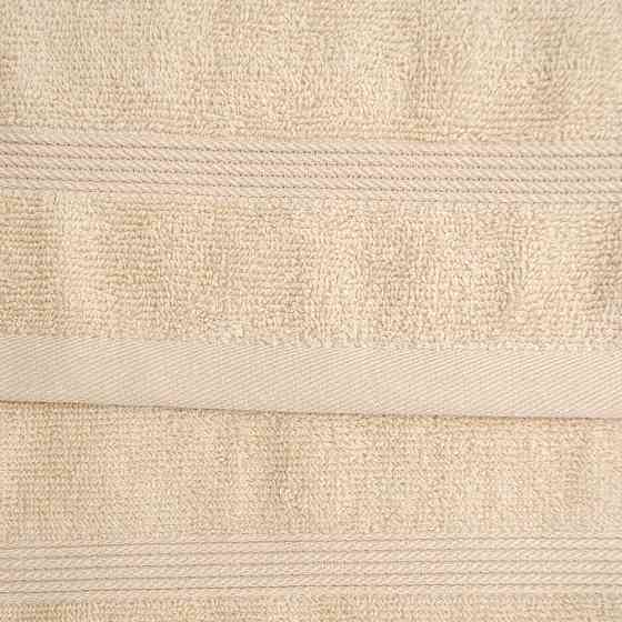 Махровое полотенце для ног с полосками GM Textile 50х70см 450г/м2 (Бежевый) Сумы