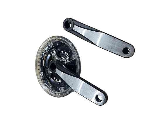 Зірки велосипедні (передні) 24/34/42T (+2 шатуни L-170mm, квадрат, алюміній, із захистом) Мукачево